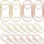 30PCS Heart Shaped Paper Clips Adorable Decorative Clips For Office School