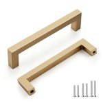 Gobekor 10 Pack Cabinet Pulls - Solid Zinc Alloy Kitchen Bathroom Cabinet Handle & Pull For Drawers Dressers Cabinets Handles Ch