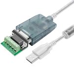 Buacoz USB To RS485 RS232 Converter Cable With CH340+ZT485 Chipset Serial Port Connector 9.8 Feet Extension Cable Industrial Ada