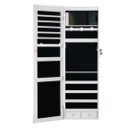 Jewelry Storage Cabinet Mirrored Jewelry Cabinet 120 Cm Wall Mounted door Storage Cabinet - White