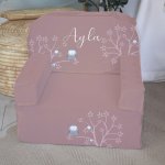A Kids Sofa Foam Chair Owl Pink