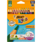 BIC Kids Triangle Colouring Pencils 12-PACK