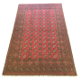 243 X 159CM Hand Knotted Wine Red/beige Afghan Rug