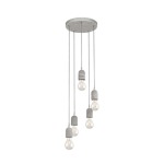 Silvares 5 Light Metal Pendant Concrete Grey