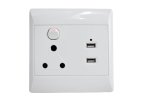 Redisson Single Switch 2 USB Socket 4X4