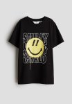 Printed T-Shirt - Black Smileyworld