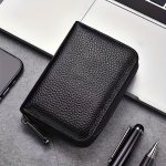 1PC Men's Bifold Wallet Travel Coin Purse Pu Material Waterproof Durable Wallet Multi-purpose Large Capacity Multi-card Slot Id