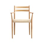 Mia Wooden Arm Chair - Black Natural Walnut - Walnut