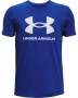 Boys' Ua Sportstyle Logo Short Sleeve - ROYAL-400 / Yxs