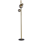 STELLAR Floor Lamp - Gold With Smokey Glass