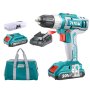 Total Tools 20V Lithium-ion Cordless Drill With 2 X Battery & 1 X Charger
