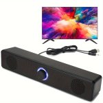Usb-powered Desktop Soundbar Compact 12.4-INCH Speaker With 3.5MM Plug And Volume Control High-quality Audio For Computers And L