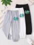 3pcs Girls Cute Unicorn LOS ANGELES And CALIFORNIA Letter Print Active Sweatpants Breathable Jogger Sports Pants Kids Clothing