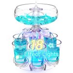 Zcvtbye Party Drink Shot Dispenser With 6 Shot Glasses Set - Acrylic Touchless Liquor Dispenser And Holder Shot Pourer For Bever