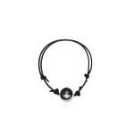 Man. Lewis Friendship Bracelet -ruthenium grey black