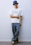 Loose Fit Printed T-Shirt - White & Celestial Blues