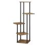 5 Tier Plant Stand - Metal & Wood Mdf Standing 106CM Tall