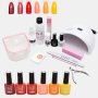 High Quality Uv/led Glam Gel Nail Polish Starter & Soak Off Kit - Sunset Boulevard