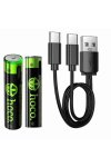 Hoco JA4 Aaa Usb-c Rechargeable Li-ion Batteries 2 Piece Set
