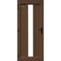 Entry Door Aluminium With Frame Prehung 3 Vertical Panes Cladding&glass Bronze Clear Toughened Glass Right Hand Opening-open IN-W890XH2090MM