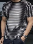 Men's Fashion Short Sleeve Striped T-Shirt