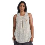 Multi Heart Print Corchet Flower Top - Butter Free
