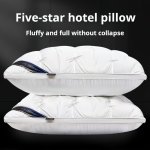 1PC Pillow Supports Neck And Spine For Relaxing Sleep Sleep Massage Pillow Core Moisture Absorbing Breathable Household Bedding