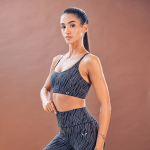 Ladies Core Strappy Bra Black Charcoal - Black Charcoal Large Ladies
