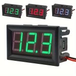 1PC 5PCS Digital Voltage Display 1.42CM Two-wire Dc 3V-30V LED Voltmeter Waterproof Display Voltage Tester Meter Red blue green