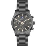 Ben Sherman Men's Gunmetal Chronograph Watch With Grey Dial & Black Stainless-steel Bracelet