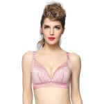 Comfort Lace Middle Open Nursing Bra - Beige - B Cup