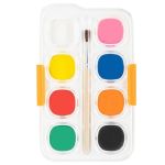 Watercolour Painting 12 Colours With A Brush