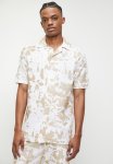 Style Republic Short Sleeve Print Linen Blend Casual Shirt - Neutral