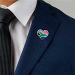 Heart Shaped Flag Lapel Badges