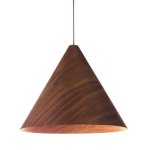 Spazio Conica Pendant Walnut 450MM