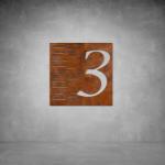 House Number D09 - 800 X 800 Rust Coat Warm White