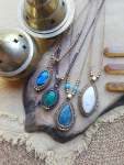 Small Stone Necklace By Autumn Essence - Ocean Jasper