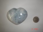 Blue Calcite Stone Heart SSP358