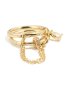 Goldair Gold Plated Cubic Zirconia Pear Drop Chain Ring - M/l