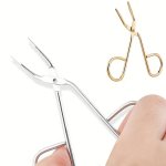 1PC Scissors Shaped Eyebrow Tweezer Clip With Easy Scissor Handle Stainless Steel Scissor Handle Tweezer Brow Hair Plucker Remov