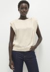 Edit Grown On Sleeve Draped Crew Shell - Oyster