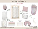 Cot Duvet Bedding Boho Light Pink Giraffe Set
