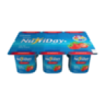 Danone Nutriday Fruit Strawberry Low Fat Dairy Snack 6 X 100G