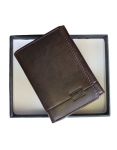 Fino HL-1303B Genuine Leather Left Hand Slim Wallet With Box