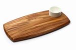 Wooden Serving Board With Dip Bowl 70ML Bowl 225 X 362 X 20MM