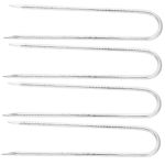 Toyvian 4PCS U Shape Heavy Duty Ground Stakes For Plant Stake Tent Pegs Garden Swing