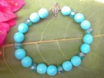 Blue Magnesite Bead Bracelet APR39