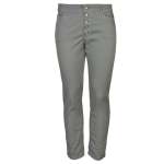Diamante Button Capri Pants - Grey XL