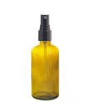 30ML Amber Glass Aromatherapy Bottle With Spritzer - Black 18 410