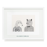 Pangolin & Wolf Art Print
